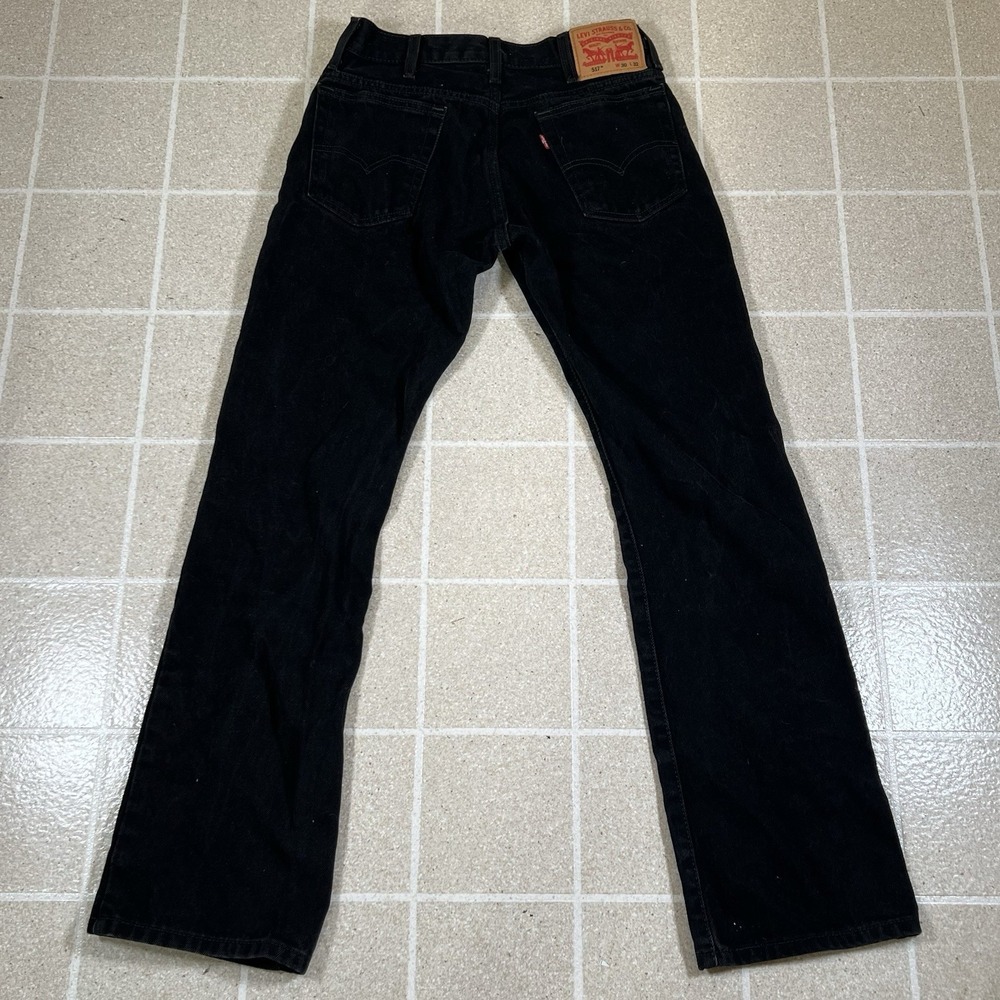 Vintage Levis 517 Jeans Size 28x32 Black Dark Bootcut